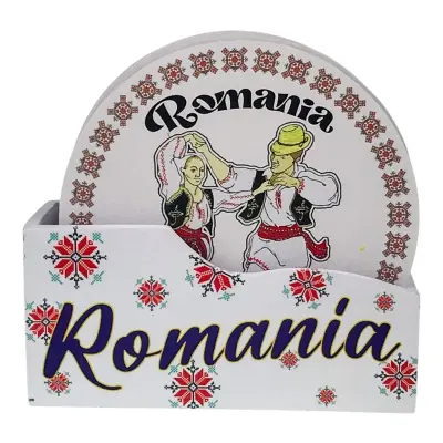 Romania set 6 suporti pentru pahare, model 367j